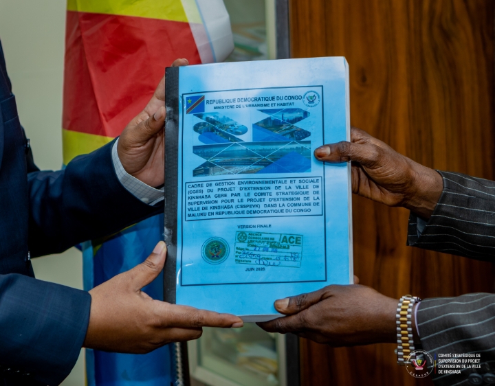 Remise officielle du Cadre de Gestion Environnementale et Sociale du Projet d&rsquo;Extension de la Ville de Kinshasa